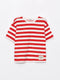 Crew Neck Striped Short Sleeve Girl T-Shirt